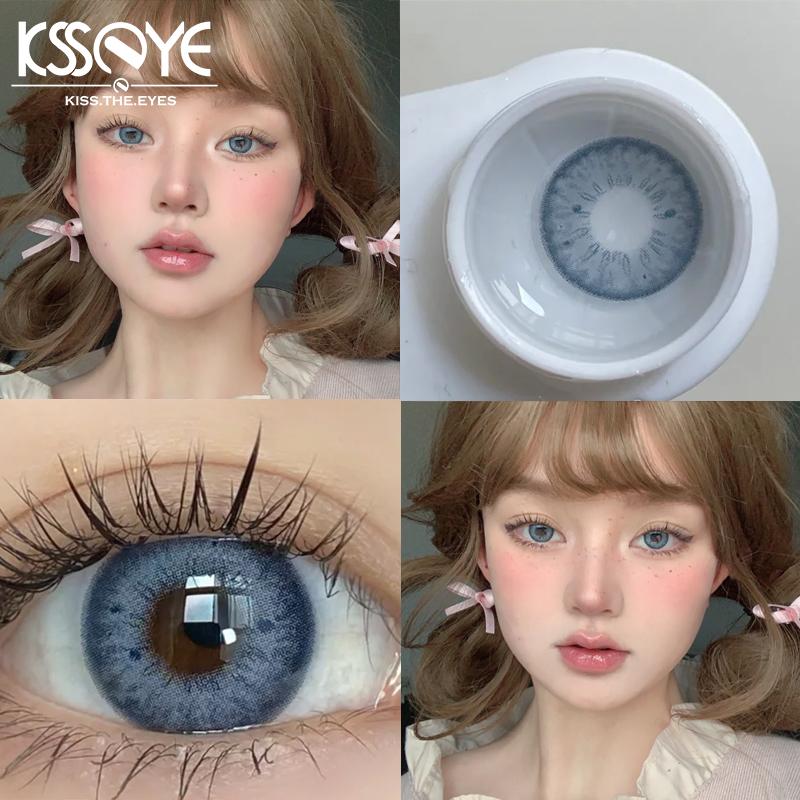 Contact Lenses Graded 0.0~-8.00 Blackspot Series MillCreek Brown/gray Doll Eye 2pcs Soft Lense Diameter 14.2MM Eye-Yearly Use