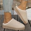 Fashion 2025 Winter Warm Fluffy Woman Slippers Soft Bottom Non Slip Thick Plush Clogs Women Casual Platform House Inddor Shoes Slides