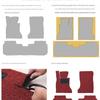 General Motors Car Floor Mats, Wire Loop Mats, Easy to Clean, Can Be Freely Cut, Single Piece Driver's Foot Mat, Waterproof Carpet