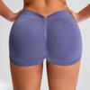 Бесшовные шорты для йоги со средней посадкой и эффектом пуш-ап - Женская высокоэластичная влагоотводящая летняя одежда для фитнеса