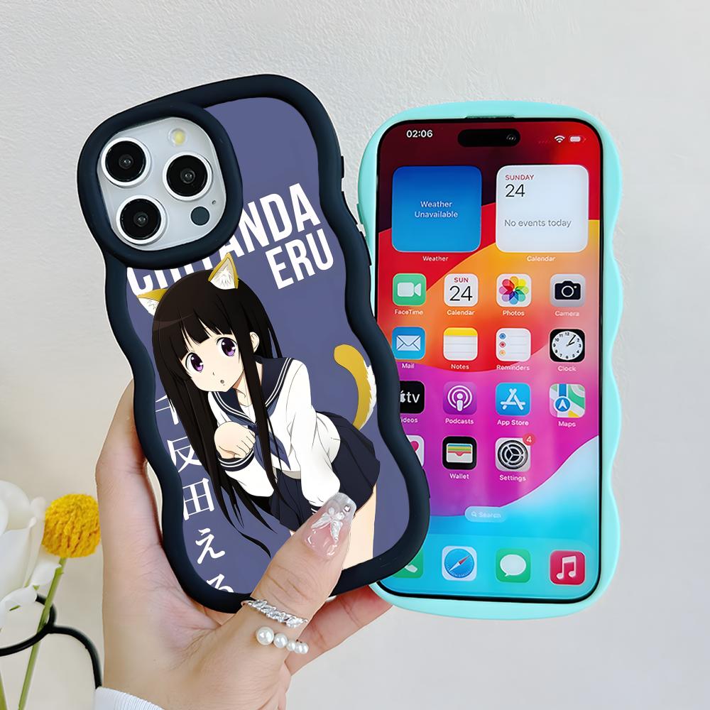 Hyouka Chitanda Wavy Edge TPU Mobile Phone Case for iPhone 17 16 15 14 13 12 11 Air Pro Max Plus Colorful Cover