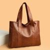 Hot Selling Simplicity Large Capacity Women's Shoulder Bags PU Soft Solid Color Women's Handbags Commuting