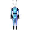 Детский Костюм Косплей Инопланетянин С Длинным Рукавом Высокая Талия Блестящий Металлический Молния Комбинезон Хэллоуин Боди