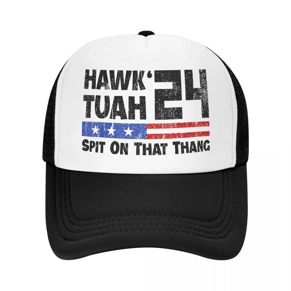Adult Hawk Tuah 24 Spit On That Thang Trucker Hats HipHop Mesh Baseball Caps Dad Hat Trucker Hat Adjustable Trucker Cap Spring