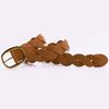 Weave Suede Belt Pin Buckle Men Belt Cool Twists Woven Waistband  Jeans Accessories