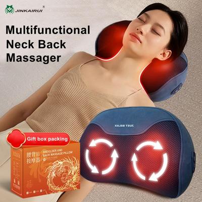 Электрический массажер для поясницы и спины, поддержка поясницы, многофункциональная массажная подушка, разминание шиацу, нагрев, снятие усталости, домашнее использование автомобиля, подарок для здоровья