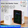 Монитор качества воздуха 18 в 1 CO2-метр CO TVOC HCHO PM2.5 PM1.0 PM10 Измерение температуры и влажности Детектор углекислого газа