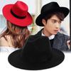 "Unisex Retro Wool Felt Wide-Brim Jazz Hat - European & American Style for All Seasons"
