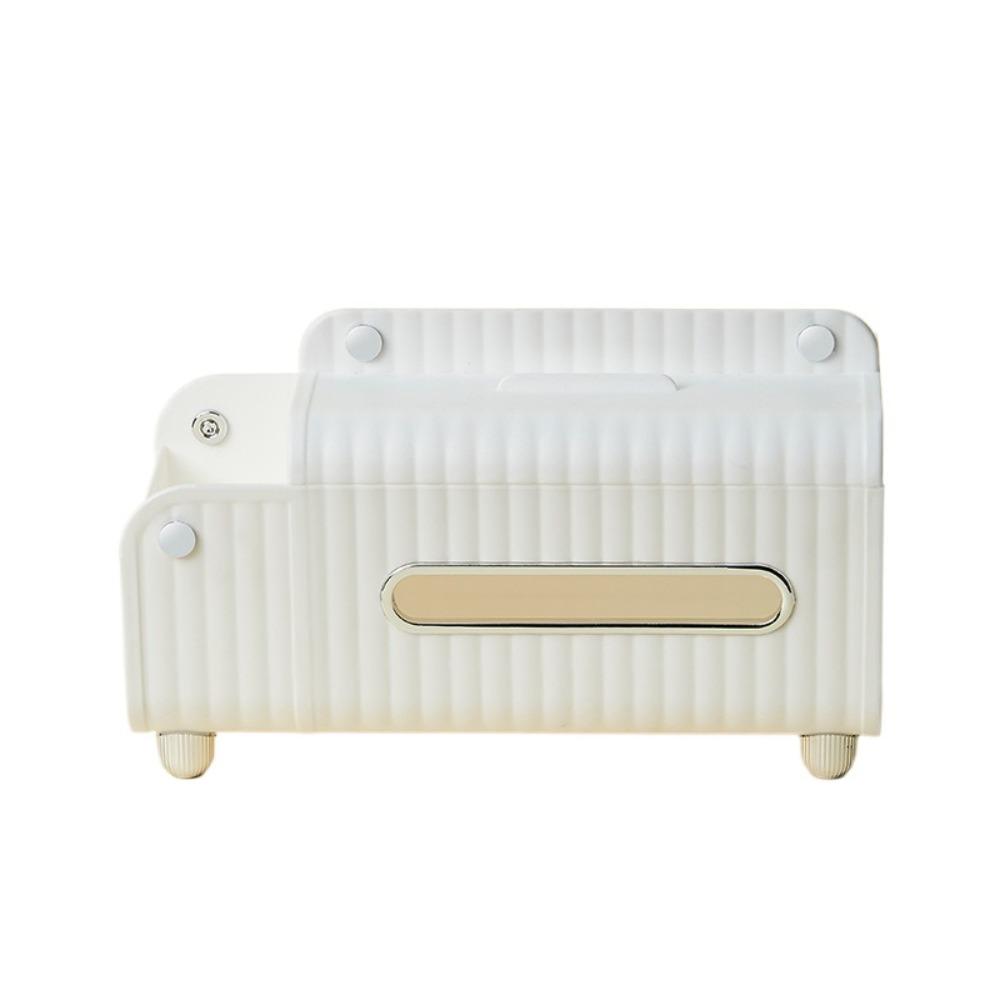 Многофункциональная коробка для салфеток Большая вместимость Нескользящий ящик для бумаги Пластиковый Изысканный Диспенсер для салфеток Дистанционное управление Хранение