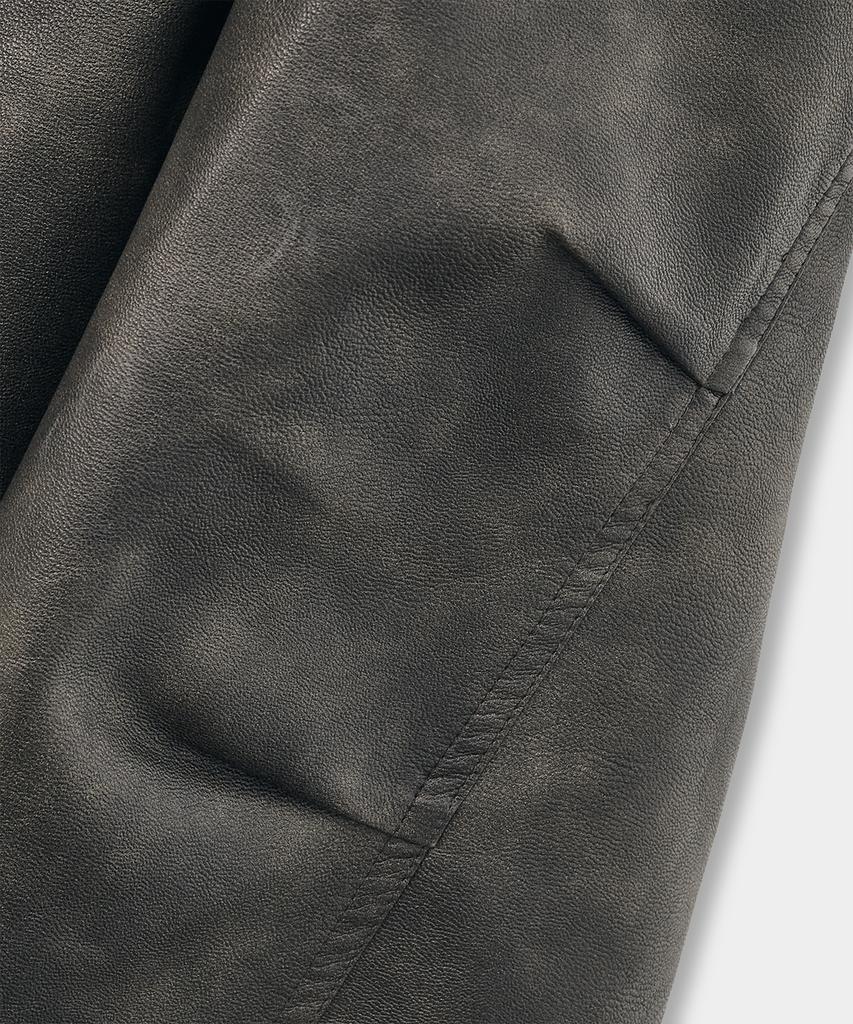 Куртка Dimitri Black из искусственной кожи, стираная, для повседневной носки_Коричневая