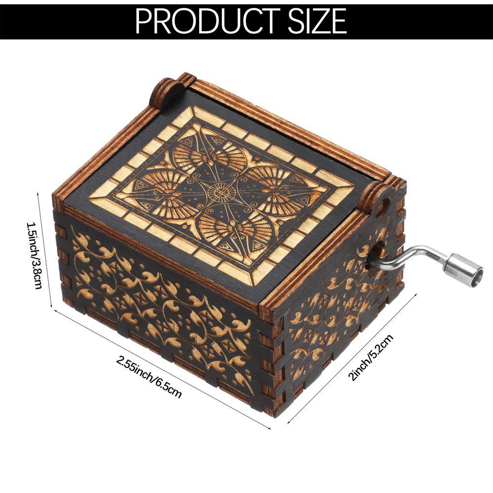 Wooden Suitable Gifts You are My Sunshine Music Box Hand-Cranked Black Engraved Musical Boxes
