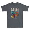 MILF Unisex I Love Fish Funny Fish Graphic Quote Vintage Unisexs Short Sleeve TShirt
