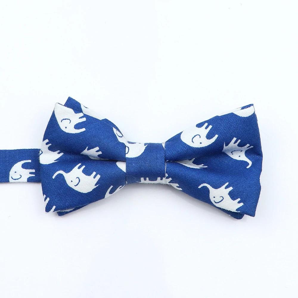 Floral Cotton Bowtie Elephants Whales Flower Pattern Parent Children Family Set Colorful Butterfly Wedding Party Accessory Gifts