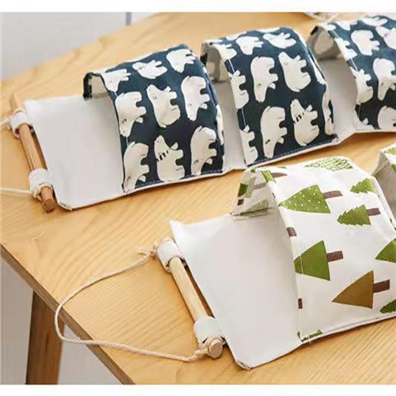 Wall-mounted 3-pocket Storage Hanging Bag Large Dormitory Mobile Phone Hanging Storage Organizer Bedroom Debris Storage Bag Snack Storage Bag