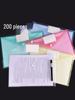200 A4 Transparent Plastic File Pockets with Snap Button Closure for Document Storage