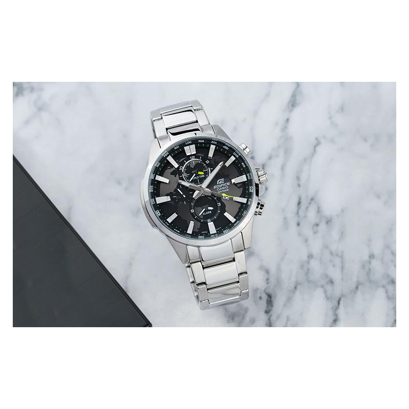 Casio EDIFICE Creative Earth Водонепроницаемый Кварцевый Механизм Стальной Ремешок Японские и Корейские Часы Мужские Часы Черный Циферблат EFR-303D-1AVUPR