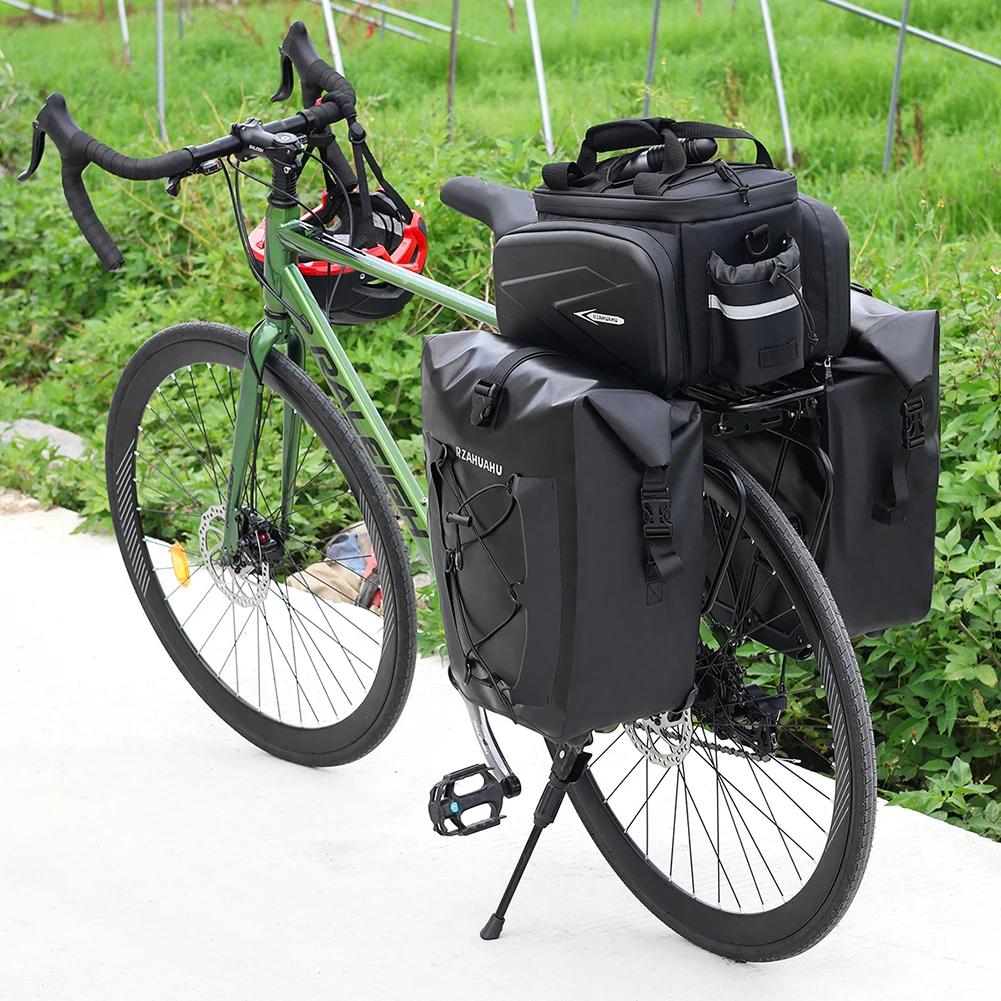 1/2 шт. 25 л Сумка-багажник на заднее сиденье Водонепроницаемая Большой вместимости Дорожная сумка-кофр Сумка на заднее сиденье Велосипедная сумка-багажник Велосипедный кофр