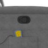 Massage Recliner with Rising Aid Dark Grey Microfiber Fabric