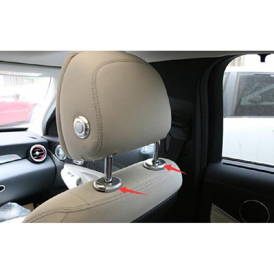 Matte Silver Car Inner Seat Headrest Adjust Ring Trim For Benz GLE GLS 2016-