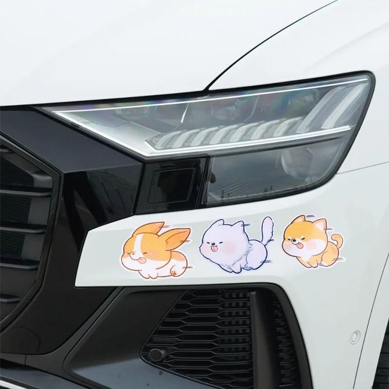 Cartoon Animal Car Stickers Conceal Scratch Decorative Stickers Auto Electric Motorcycle Body Styling Decor Scratch Animal Decal
