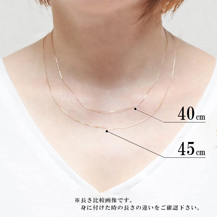 Ожерелье с венецианской цепочкой, только тонкая цепочка, венецианская цепочка, платина 850, 40 см [OKKO], женская 0,45 мм