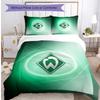 Werder Bremen Football Printed 3 Pieces Bedding Set, Comfortable Skin Friendly Bedroom Duvet Cover Set