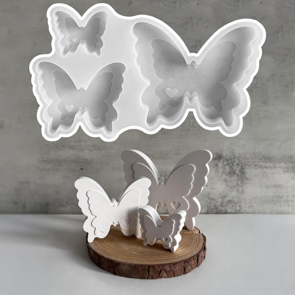 Большие, средние и маленькие бабочки украшения силиконовые формы весенние бабочки украшения гипсовая форма капающий клей форма