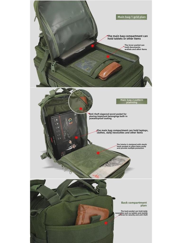 Водонепроницаемый тактический рюкзак 26 л: Многофункциональная сумка для спорта на открытом воздухе, походов и альпинизма