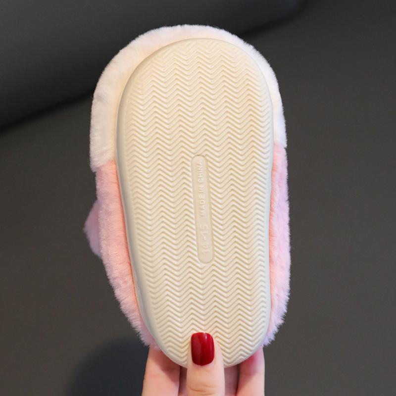 Зимние домашние нескользящие хлопковые тапочки для детей 1-3 лет, для мальчиков и девочек