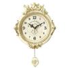 Golden Angel Round Pendulum Clock W Radio-Controlled Wall Clock, Stylish Wall Clock, Scandinavian Interior Design
