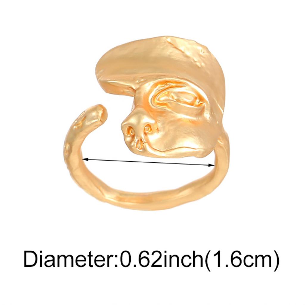 Модное ретро преувеличенное холодное кольцо с открытой половиной лица скульптуры Венеры