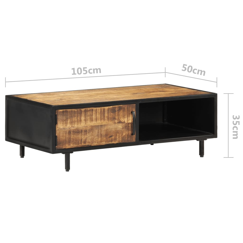 Coffee Table 105 x 50 x 35 cm Rough Mango Wood