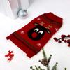 Small Dog Sweater Pet Elk Christmas Sweater Clothes with Fuzzy Pompom for Dogs Cat Pet for Winter Christmas Holiday Breathable S