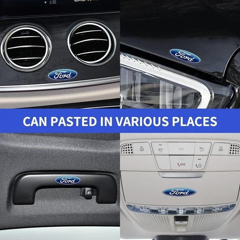 Car Sticker Hot For Ford Car Rear View Mirror Sticker with Logo Stickers For Ford Focus 2 3 4 MK3 MK4 ST Mondeo Festiva Fusion S