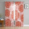 Light Pink Grey White Dahlia Texture Tulle Curtains for Living Room Kitchen Bedroom Sheer Tulle for Cafe Hotel Modern Home Decor