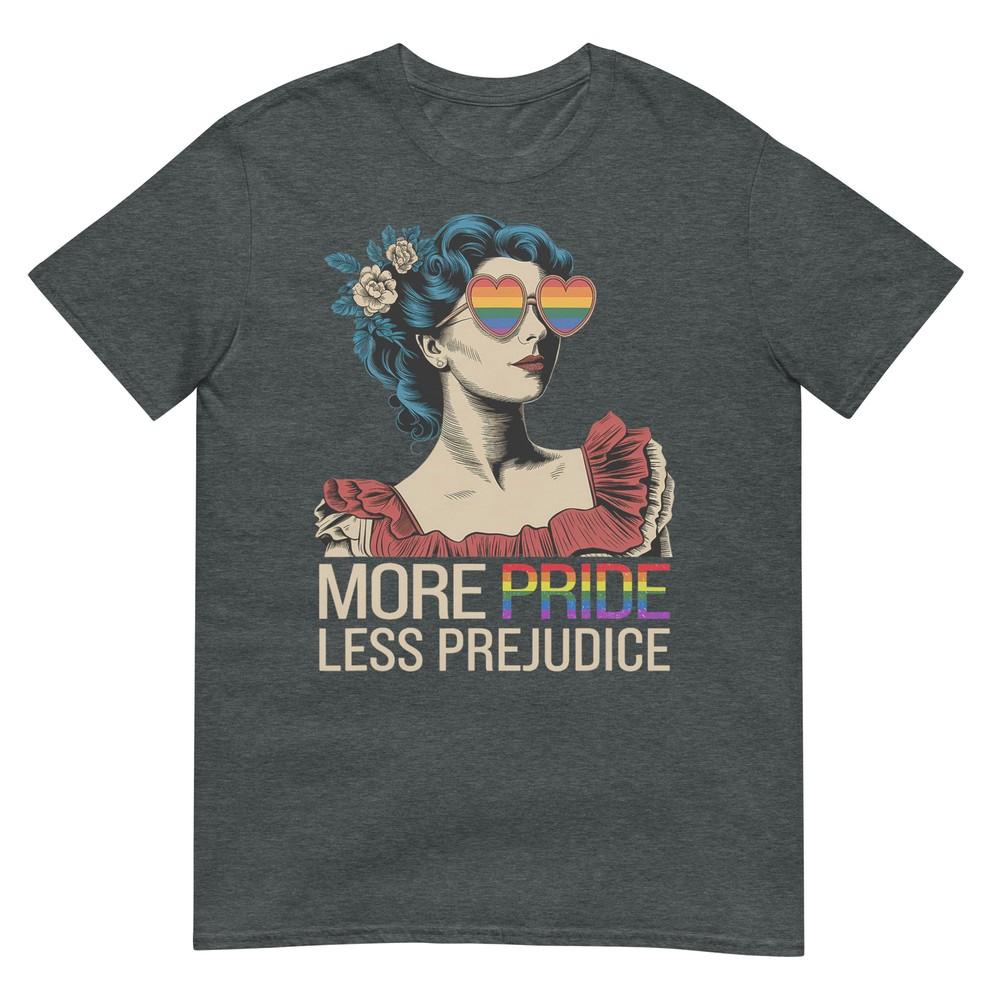 More Pride Less Prejudice Pride Month Lgbtq Tshirt
