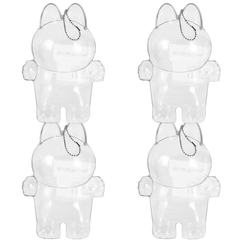 Для Labubu V1 V2 Прозрачный защитный чехол Игрушка-монстр Эльф Кукла Коробка для хранения Пылезащитный Подвесной Мешок для плюшевой куклы Дисплей-чехол