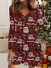 3D Santa Claus Printed Dress Exclusive Trendy Item for Women In Autumn & Winter Christmas Edition