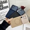 Тонкий кожаный чехол-накладка с магнитом для Samsung Galaxy S26 Ultra S25 Plus S24 FE Гибридный PU+PC Матовый противоударный жесткий чехол