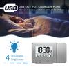 Projection Alarm Clock for Bedroom with Thermometer Hygrometer Digital  Ceiling Clock Dimmable LED Display with USB Charger