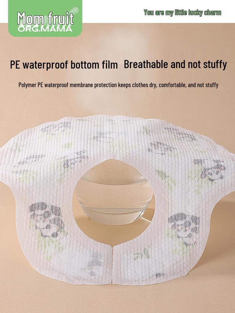 Disposable Waterproof Baby Bib - Anti-Spit-Up, Large Size, Non-Pure Cotton