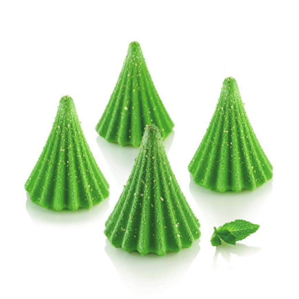 Креативная силиконовая форма для шоколада в виде рождественской елки, полосатый конус, набор для выпечки конфет, печенья, мороженого, торта, декора, мыла, свечей