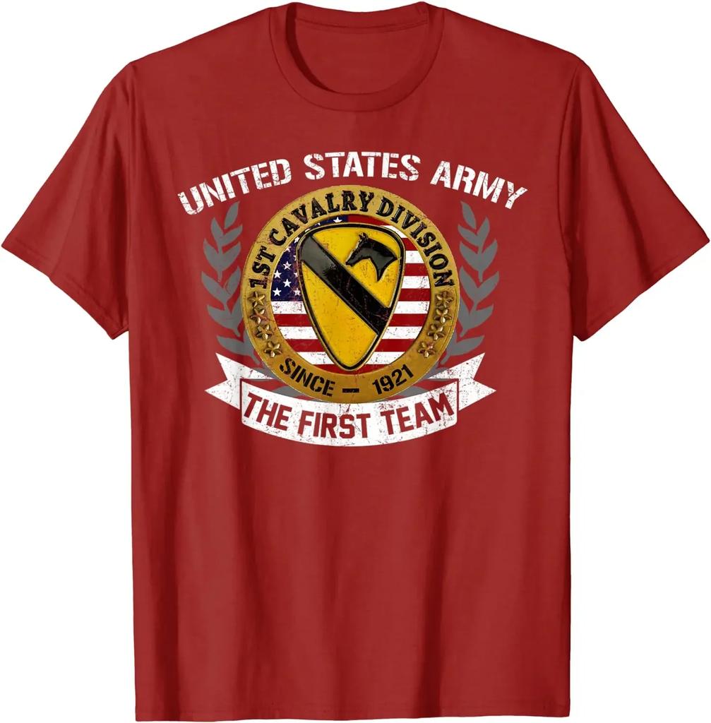 1st Air Cavalry Division US Army Veteran Unisex TShirt Short Sleeve Casual 100 Cotton ONeck Summer Tees
