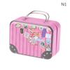 Vintage Mini Suitcase With Handle Candy Metal Storage Box For Wedding Gifts Candy Chocolate Print Travel Portable Container
