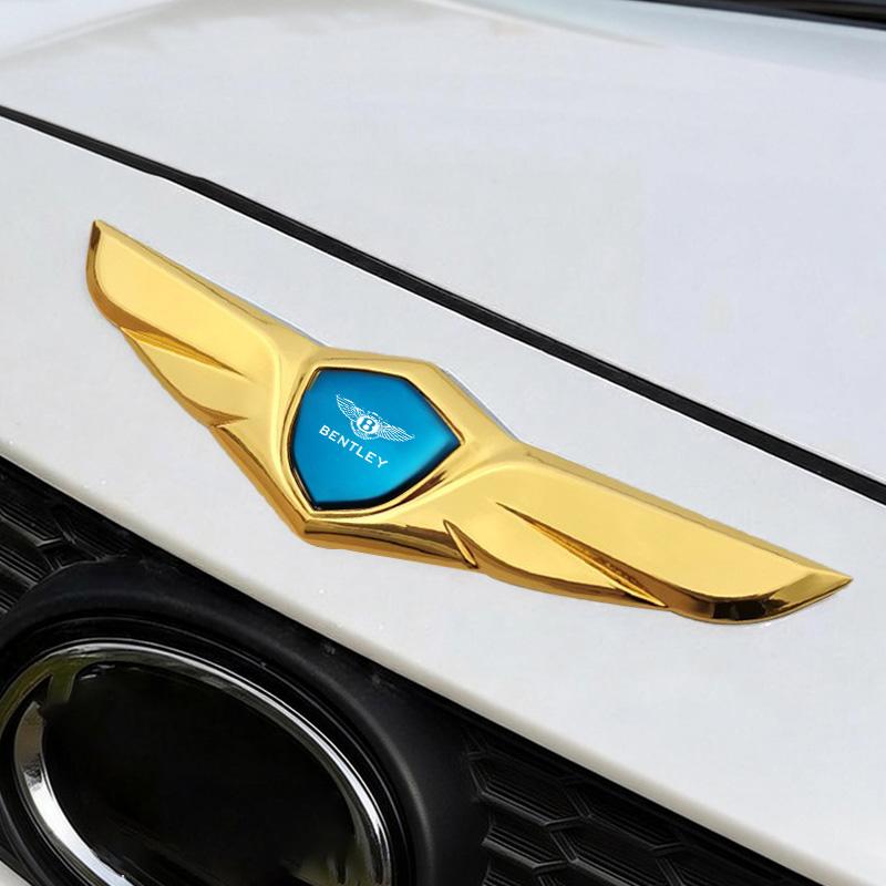 Car Sticker Accessory 3D Metal Body Trunk Wing Side Decoration For Bentley Continental GT MULLINER Bentayga Flying Hurtling Spur HL4