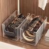 1/2Pcs Belt Storage Boxes Large Capacity 4 Grids Transparent Design Tie Belt Storage Holder Display Case Closet Organizer