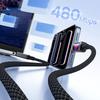 Сверхбыстрый кабель Type C для зарядки 100 Вт и передачи данных, из алюминиевого сплава, для быстрой зарядки устройств и повседневного использования