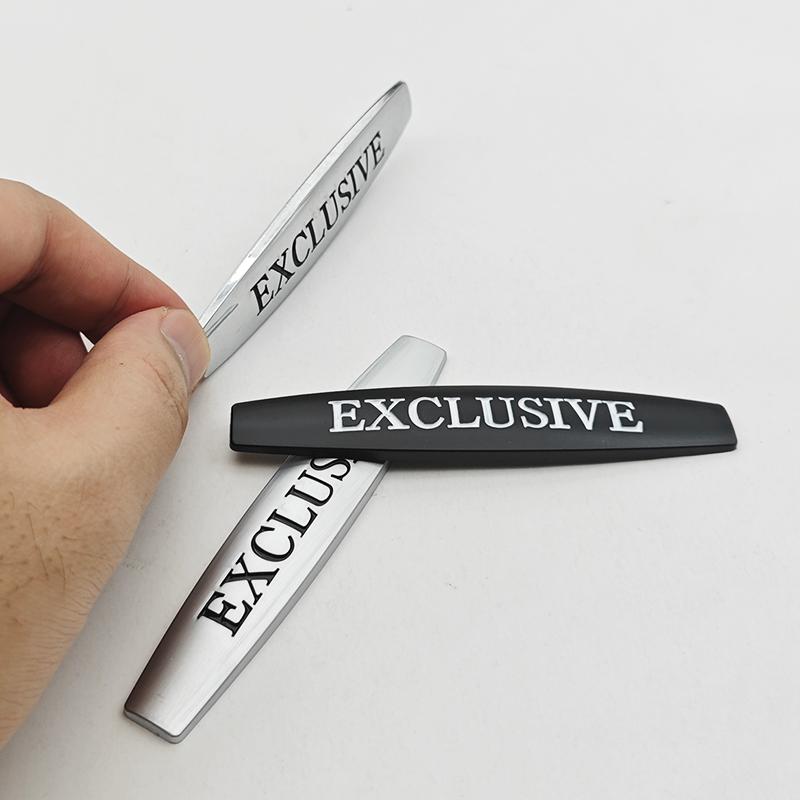 3D Metal Chrome Balck Car Sticker Logo EXCLUSIVE Badge Emblem Decals For Mercedes Benz Universal Auto Accessories OG7
