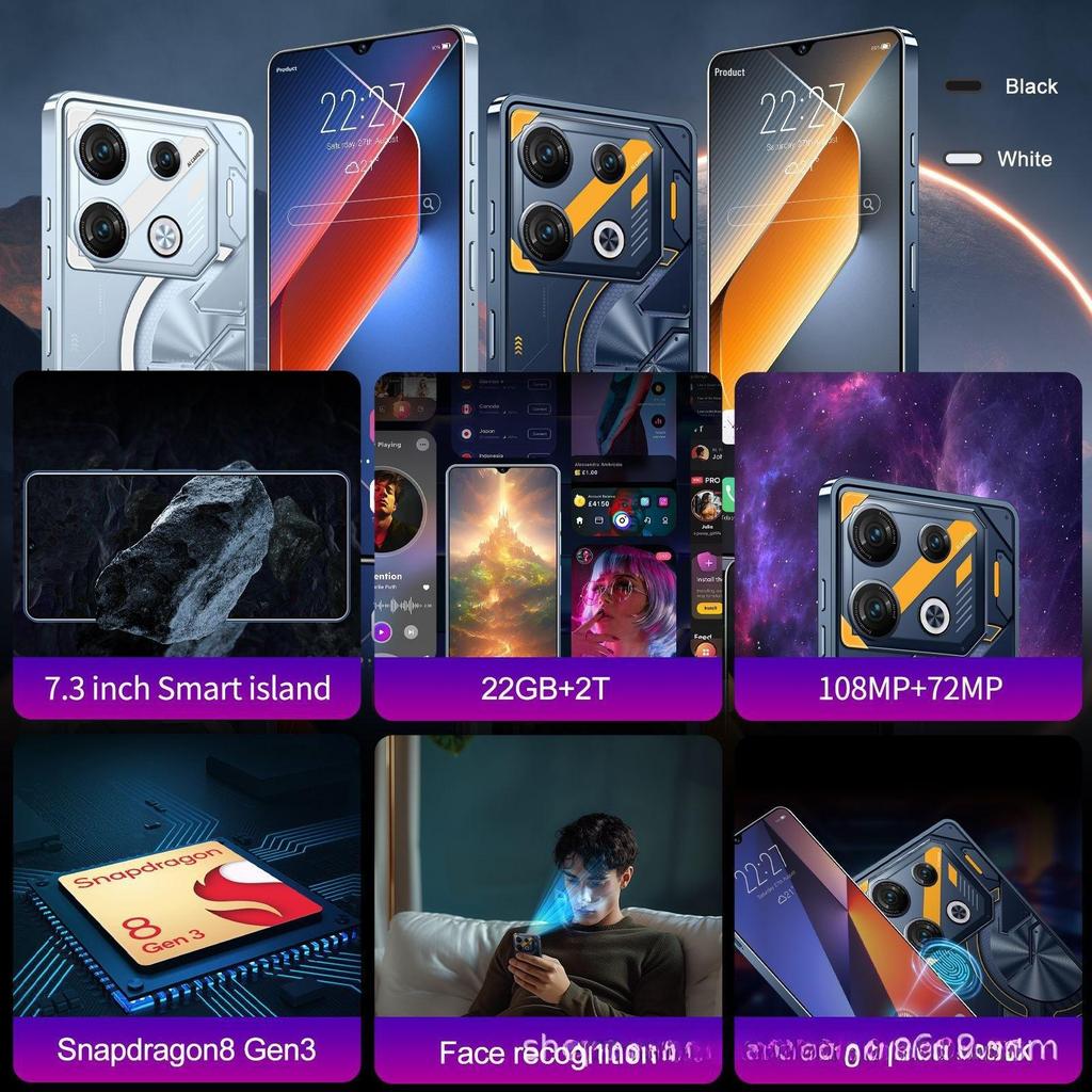 Смартфон GT10 Pro - Две SIM-карты, Двойной режим ожидания, 22 ГБ ОЗУ, 2 ТБ Памяти, Android, Глобальная версия