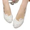 Новое поступление свадебных и подружек невесты на низком каблуке для женщин - Белый